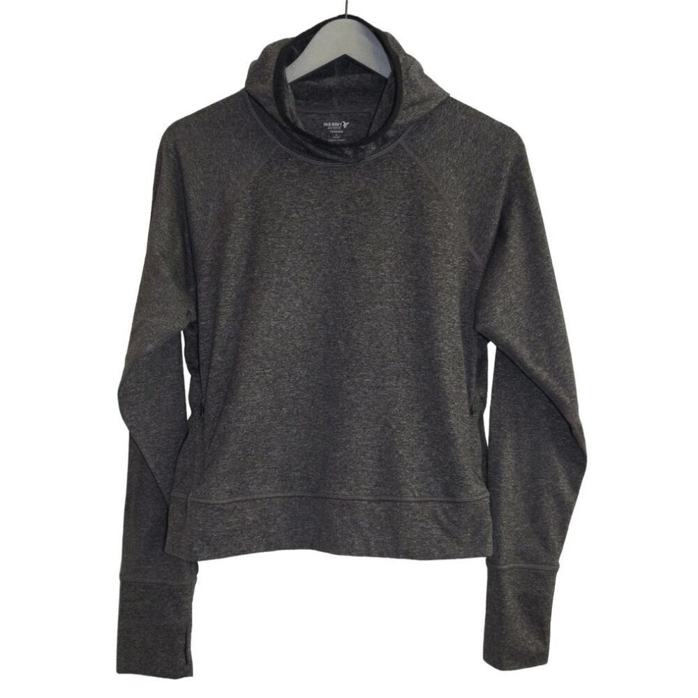 Old Navy‎ Active CozeCore Go Dry Cropped Gray Hoodie Sz L